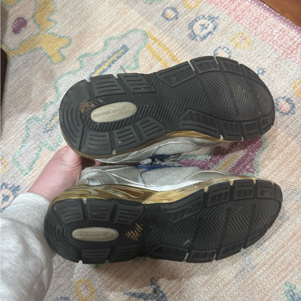 Golden Goose Silver Blue White Sneakers - Picture 10 of 16